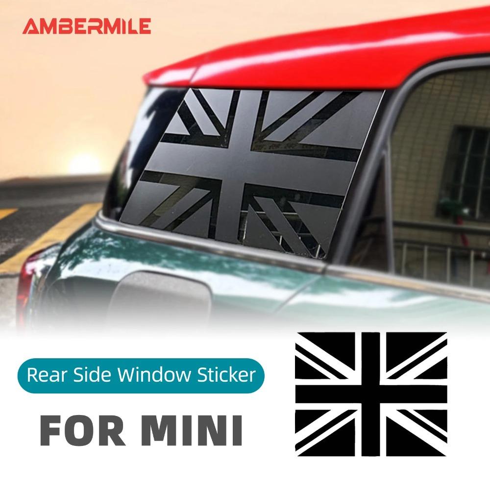 2pcs/set Matte Black Car Decoration Vinyl Rear Window Sticker Union Jack Decal For MINI Cooper R60 R55 R56 R61 F56 F55 F60 F54