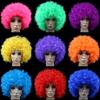Parrucca Cosplay Riccia da Donna Capelli Corti Ondulati Ricci Parrucca Sintetica Colorata per Festa Quotidiana Parrucche per Bambini da Indossare per Tifosi di Calcio Uomini