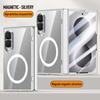 Glossy Electroplated Frame PC For Magsafe Case for Samsung Galaxy Z Fold 8 Ultra ZFold8 Hinge Armor Cover Glass Protector Film