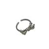 Korean-Style Silver Sweet Bow Ring for Women - Elegant, Slim, and Exquisite Design