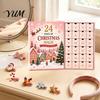 Holiday Gift for Daughter 24-Day Christmas Hair Clip Advent Calendar, Girls Countdown Box with Party Styling 24 Cute Hairpins, Gift, DIY Accessories