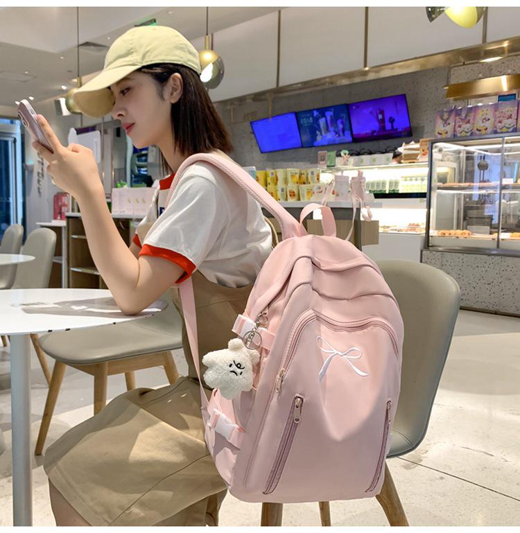 Large Capacity Stylish Backpack for Middle School, High School, and College Girls - Perfect for Travel and Laptops