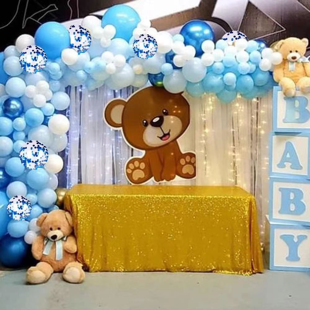 Vintage blaue Ballonkette, Babyparty, Geburtstag, Brautparty, Hochzeit, Abschlussfeier, Jahrestag, Party-Dekoration