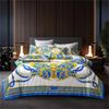 Set Biancheria da Letto Stile Moderno di Lusso Stampa Digitale Tessuto Morbido Set Copripiumino Federe Tessile per la Casa Design a Fantasia Coperta Trapuntata