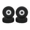 4PCS 1.9in Wheel Tires with 10 Holes Hub Uneven Gravel Pattern for SCX10 1 10 RC Car Models White