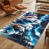 Wolf Family Under Stars Non-Slip Home Carpet Design for Office Decor Living Room Bedroom Gift