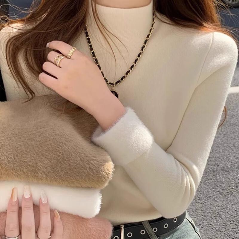 

YUZHAOLIN Женский термо-свитер с флисовой подкладкой и воротником-стойкой One Size