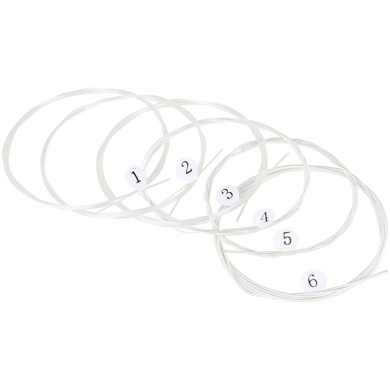6Pcs Classical Nylon Guitar Strings .028-.045 Folk Guitar String Replacement Acoustic Guitar Accessories Easy to Use