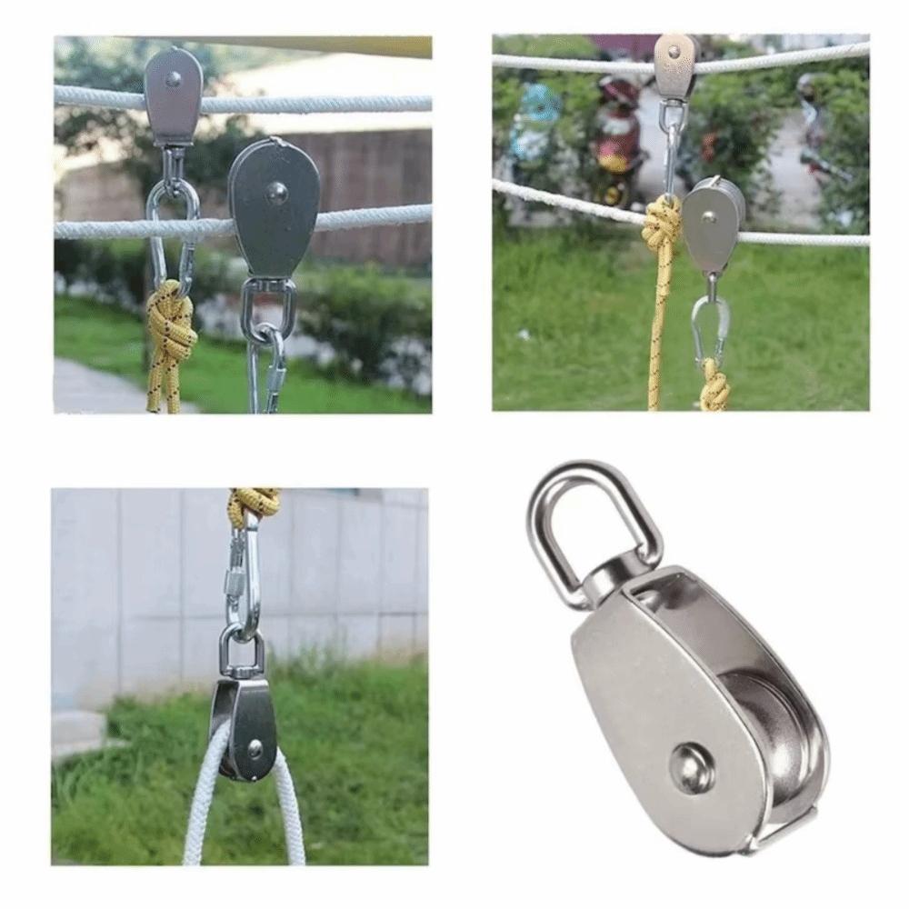 Single/Double Wheel Lifting Pulley Roller Mini U-Shaped Fixed Sliding Roller  Crane