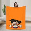 Black  White Goku Dragon Ball Flannel Blanket  Soft Durable Bedding Throws For Couch Bed Picnic Bedspread Sofa Bed Cover