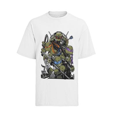 Retro Ninja Turtle Zeichentrickserie Oldschool Herren Baumwoll-T-Shirt