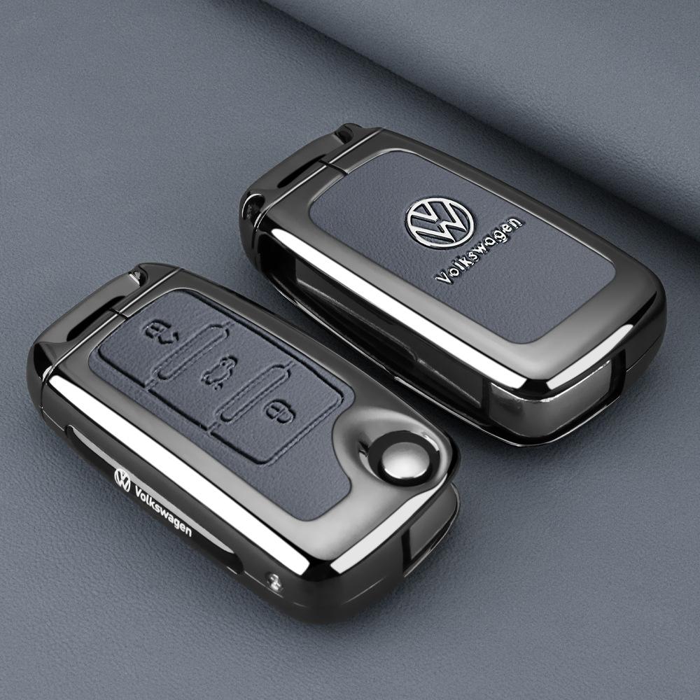 T23-Zinc Alloy Car Remote Key Case Cover Holder Shell For Volkswagen VW Polo Golf Passat Tiguan Beetle Caddy Eos Auto Accessories