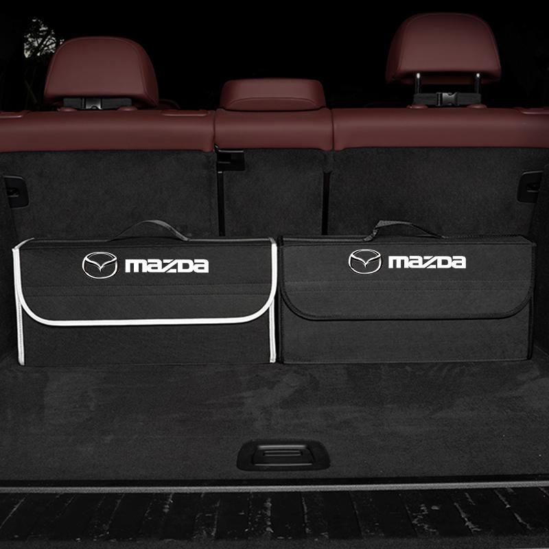 Car Trunk Tidying Organizer Box Felt Cloth Storage Bag Toolbox For Mazda 2 6 3 CX5 CX80 CX70 CX90 MX30 CX60 CX50 CX30 BT50 e-TPV