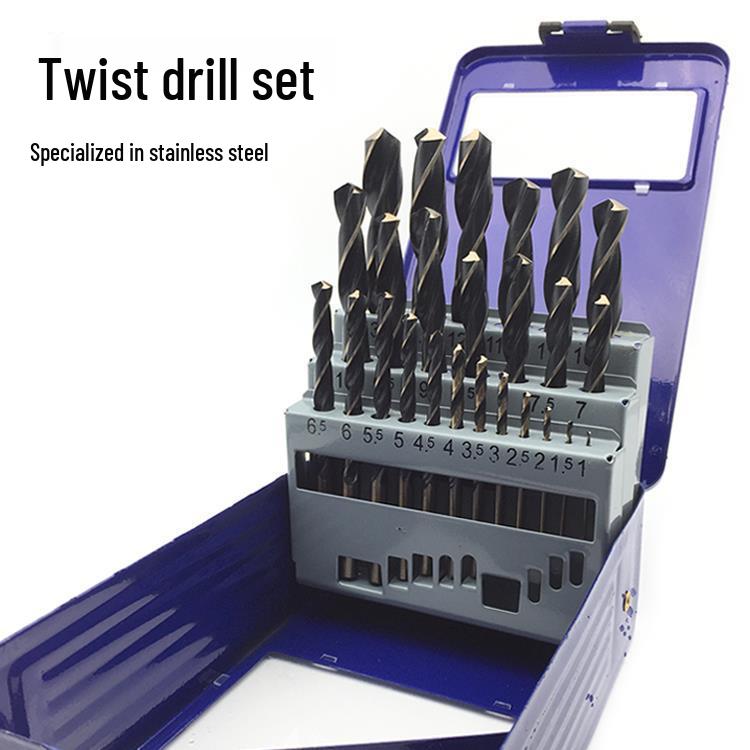 Kobalt Spiralbohrer Set für Edelstahl, Aluminium, Metall und Holz