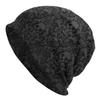 Gothic Black Skull Damask Pattern Beanie Hat Women Men Cycling Bonnet Cap Unisex Warm Knit Hats Headwear Skullies Beanies