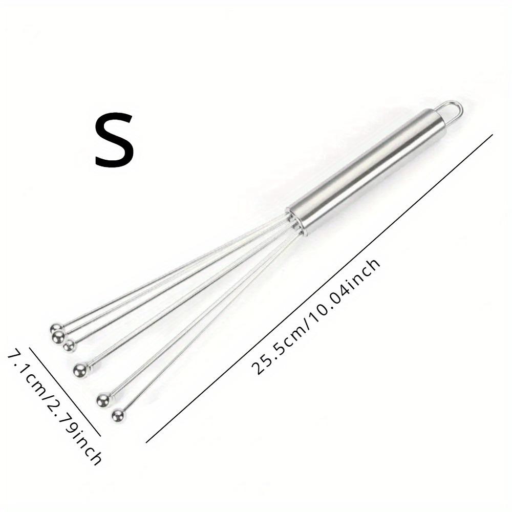1PC Handheld Egg Beater Rust-proof Egg Wave Bead Whisk Set Handheld Egg Cream Whisk Kitchen Baking Tools