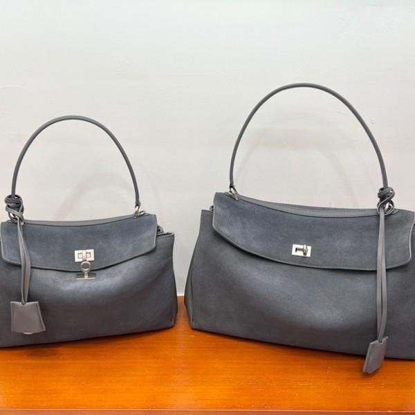 2025 New Genuine Leather Women's Bag Two-layer Cowhide Frosted Leather R-o-d-eo Casual Large Capacity Bag