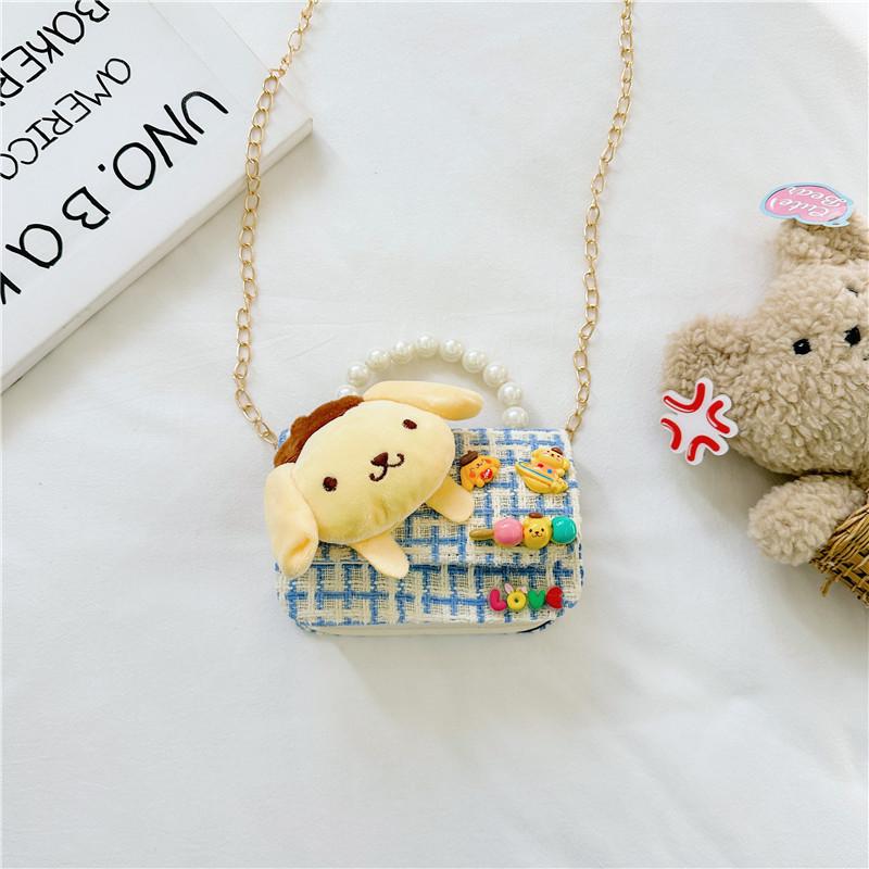 Pompompuricotton For Bag Girls With Chain Strap And Exquisite Bag Shoulder