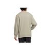 Adidas Originals Trefoil Solid Logo Embroidery Loose Round Neck Pullover Sweatshirt Men Tops Light-Green IC8143