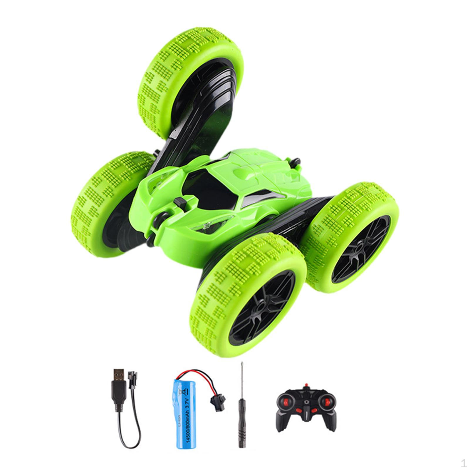 

RC трюковая машинка игрушка перезаряжаемая 4 колеса привод транспортное средство для подарка взрослых детей зелёный