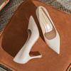 - Korean Version of Versatile High Heels for Women, Sexy Bright Patent Leather Pointed Thin Heels, New Temperament Commuting Light Mouth Single Shoes