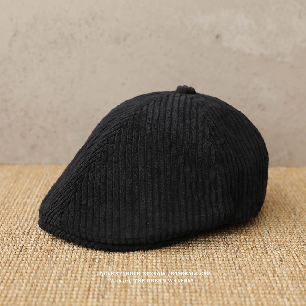Cappello Newsboy in Velluto a Coste Stile Giapponese Retrò Versatile e Artistico per Uomini e Donne Un Piccolo Cappello da Pittore che Valorizza il Viso