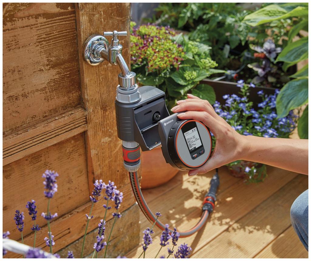 GARDENA 1890-20 Garden Water Timer Battery Powered Gray/Black