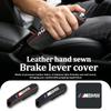 WSQK5 Leather Car Handbrake Cover Non-slip Brake Brake Protector Sleeve For Performance M E87 E30 E46 E28 F35 G20 E93 F20 X3 X