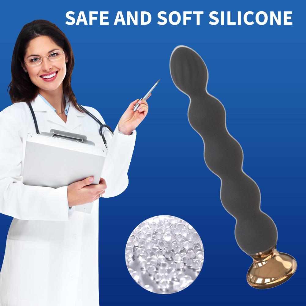 10 Speed Anal Vibrator Anal Beads Prostate Massage Dual Motor Butt Plug Stimulator Remote Control Vibrator Sex Toy For Men Women