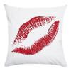 Customizable Pillowcase Chair Waist Throw Pillowcase Home Decor Colorful Red Lips Pattern Short Cushion Cover