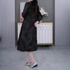 Spring 2025 Fashion Plus Size Suzhou Embroidery Jacquard Dress for Middle-Aged Women