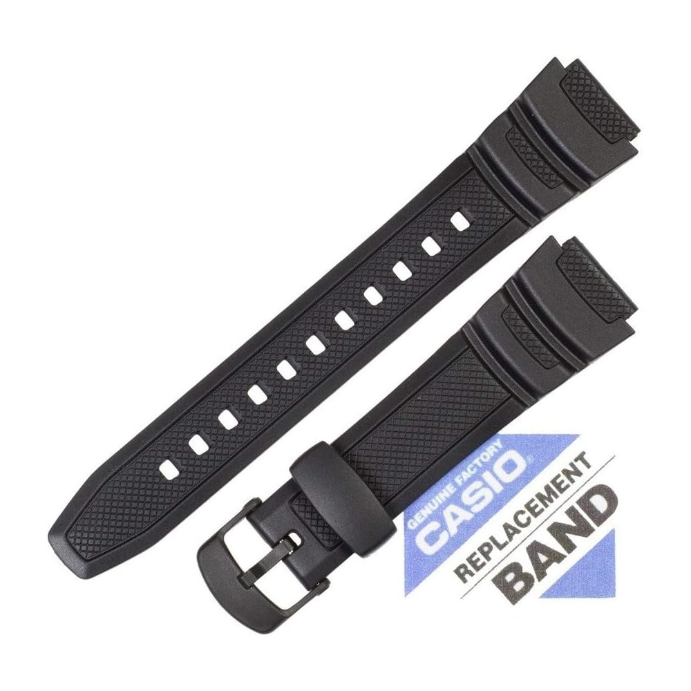 Casio W-S200H W-S210 Replacement Watch Band Strap Black Durable Silicone