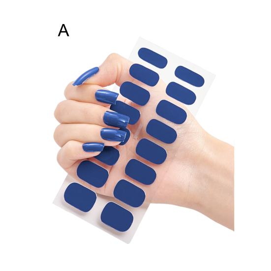 1 Set Nail Polish Strips Stickers 24 Fingers Full Wrap Self Adhesive Gel Nail Strips Art Decals for Women DIY Decor