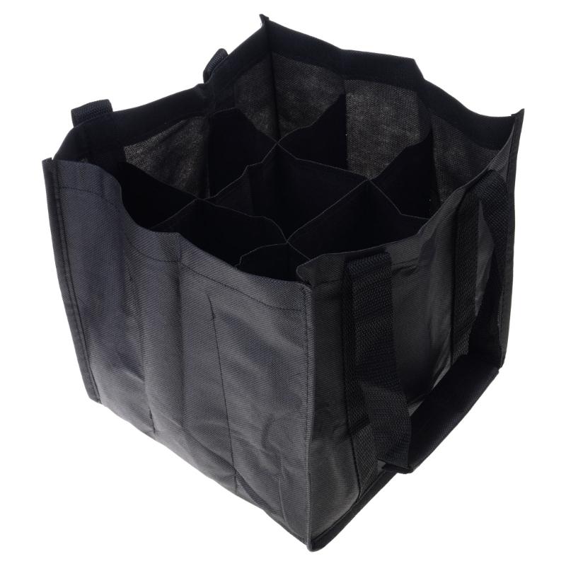 Durable 6 Bottle Organizers Carriers Portable Unbreakable Design Reinforced Handles Drink Carriers Bag Outdoor Event