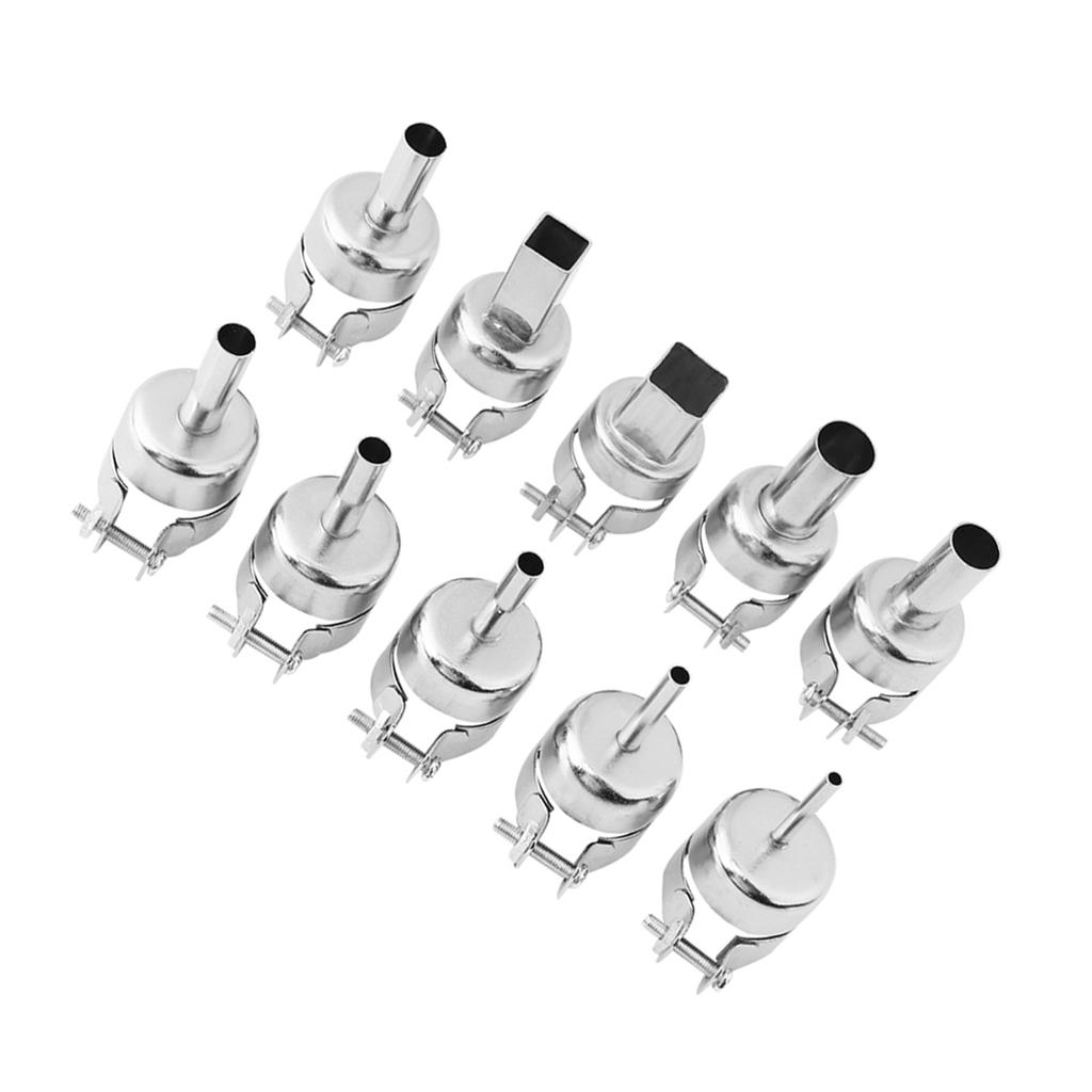 10pcs Set Heat Gun Nozzles Kits For Hot Air Soldering Station Repair Tools