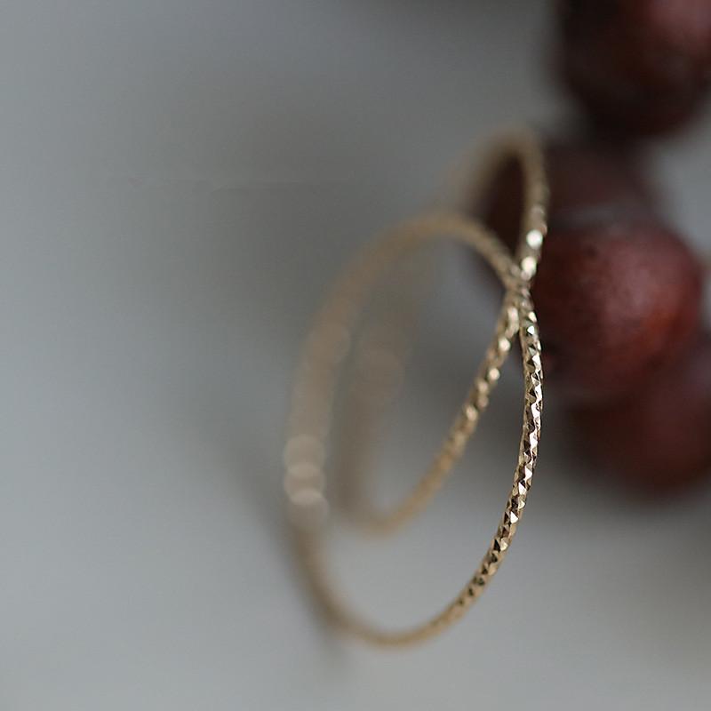 Minimalistický tenký prsten 925 Sterling Silver Pozlacený 14K Zlatem pro Ženy Korejský Módní Stackable Prsten