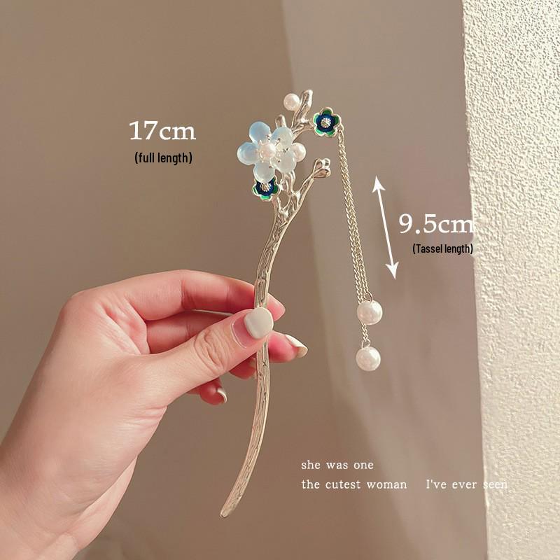 Tassel Flower Hairpin: Elegant Chinese Style Hanfu & Qipao Hair Accessory for Women
