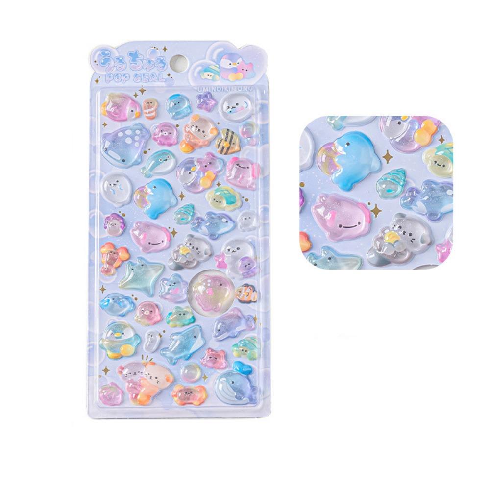 Kawaii Candy Animal Drop Sticker Cute DIY Toy Stickers Cartoon 3D Decor Stickers  DIY Scrapbooking