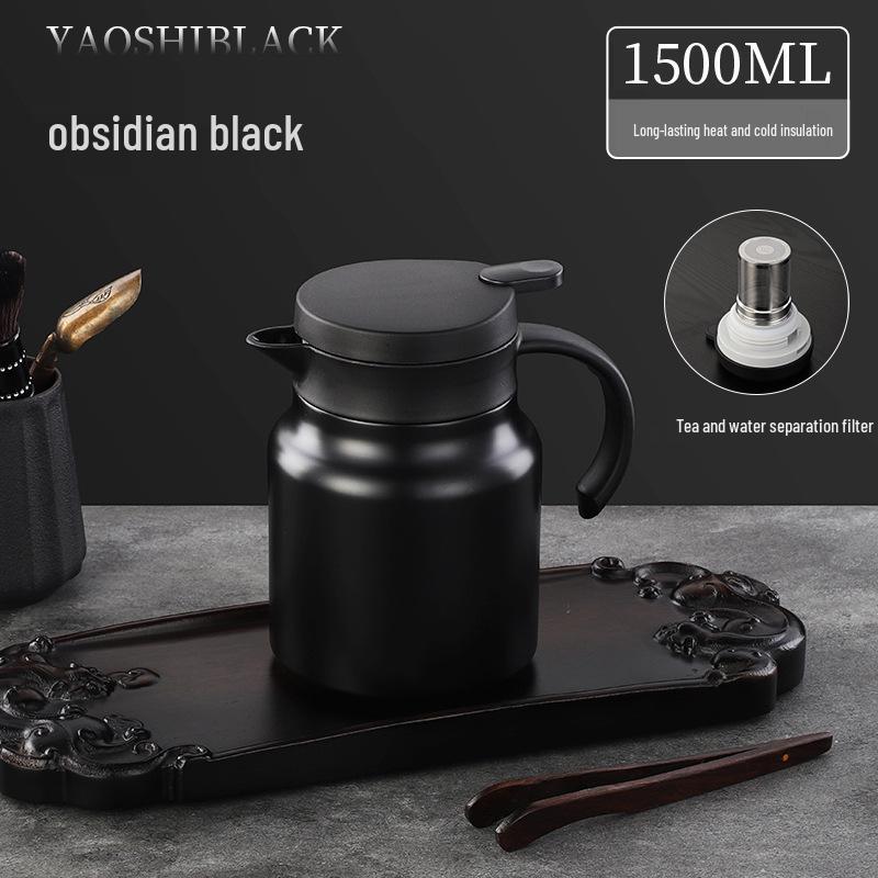 Large Capacity Smart Insulated Tea Brewer - 304 Stainless Steel Stewing Pot for Home or Office Use