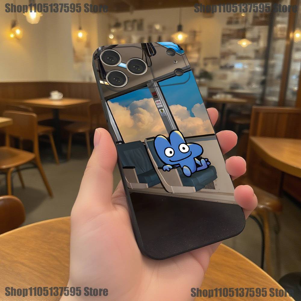 Bfdi Battle For Dream Island Handyhülle Für iPhone 17,16,15,14,13,12,11,Pro,XS,Max,XR,Plus,E,SE4,Mini Schwarzes Weiches Cover