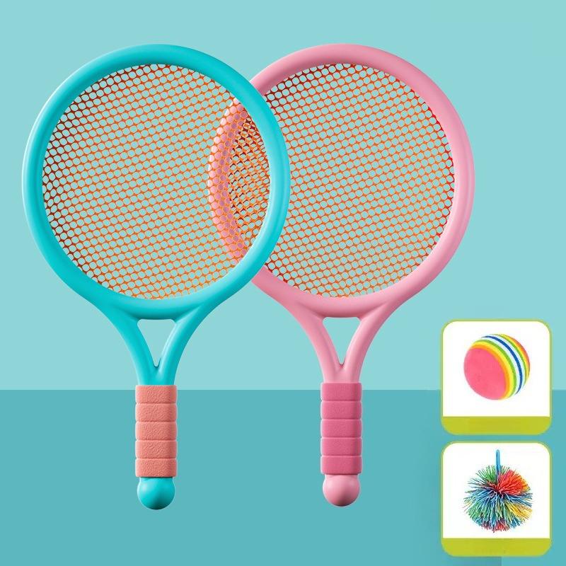Creative Children's Badminton Racket Elastic Racket Parent-child Interaction Outdoor Sports Tennis Racket Set Puzzle Toy Gift