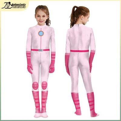 Kids' Peach Princess Halloween Cosplay Jumpsuit Costume