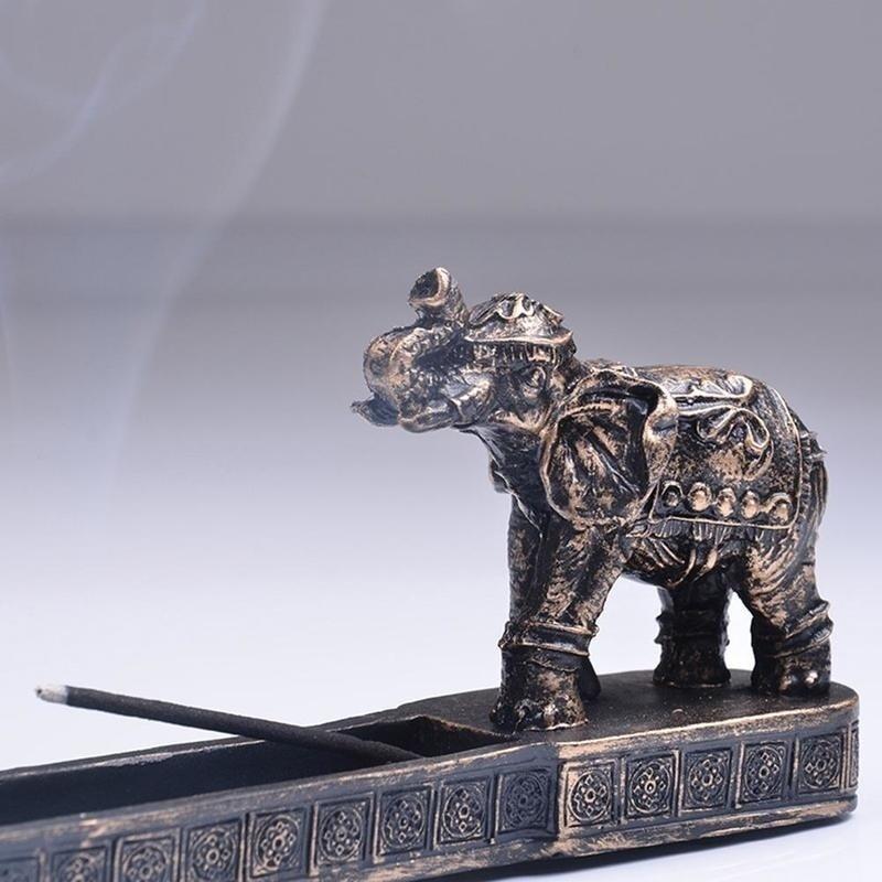Home Office Yoga Club Decoration Incense Burner Stick Incense Burner Backflow Southeast Asian Elephant Modelling Handmade