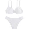 2026 Sexy Bikini Export Women's Separate Swimsuit Steel Support Pure Color Women's Dress