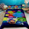 Anime Duvet Cover Set Teens Inside Out Cartoon Bedding Set 1 Quilt Cover with 2 Pillocase Bedroom Children Birthday Gifts