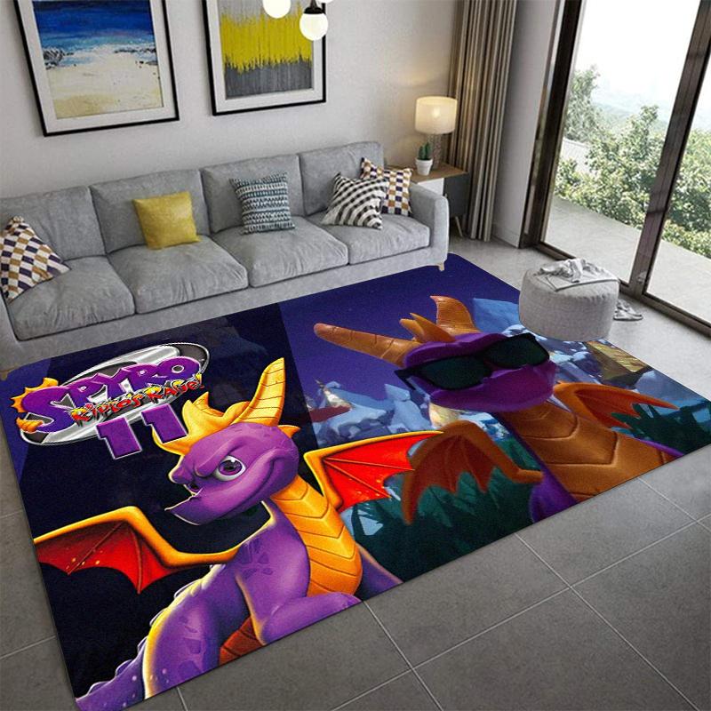 S-Spyro's Dragon Printed Carpet Fashion Yoga Mat Non-Slip Carpet Bedroom Decoration Outdoor Carpet Bedroom Birthday Gift