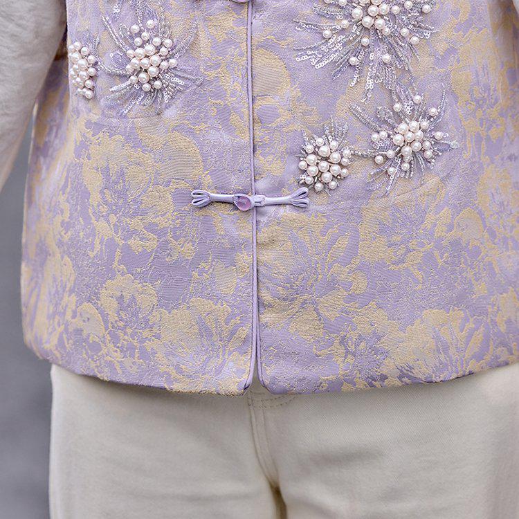 2026 Stylish Spring Cardigan Vest for Moms: New Chinese & National Style, Perfect for Middle-aged & Elderly in Spring/Autumn