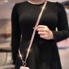 Mobile Phone Lanyard Crossbody for Women, Fashionable Flash Diamond Wide Strap, Long Outdoor Phone Case with Side Back Option