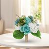 Artificial Flowers Bouquet Mixed Faux Roses Hydrangea Flower with Stems for Wedding Party Centerpiece Floral Arrangement Table Vase Decor