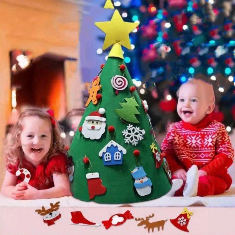 Adorable Diy 3d Cone Felt Christmas Tree Ideal For Toddler's Festive Decorations